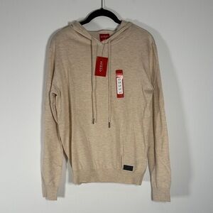NWT GUESS Men's Tan Hoodie Sweater